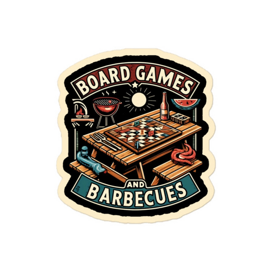 Board Games And Barbecues Bubble-free sticker