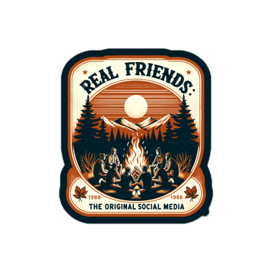 Real Friends, The Original Social Media Bubble-free sticker