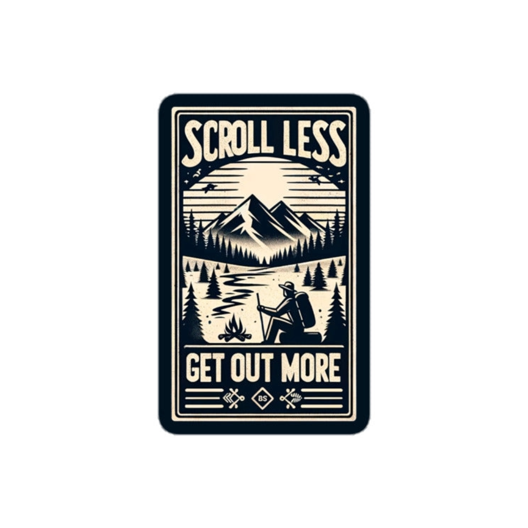 Scroll Less Get Out More Bubble-free sticker